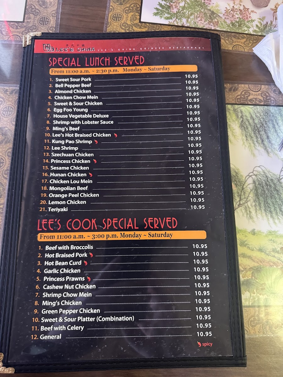 Lee’s China Menu - Image 3