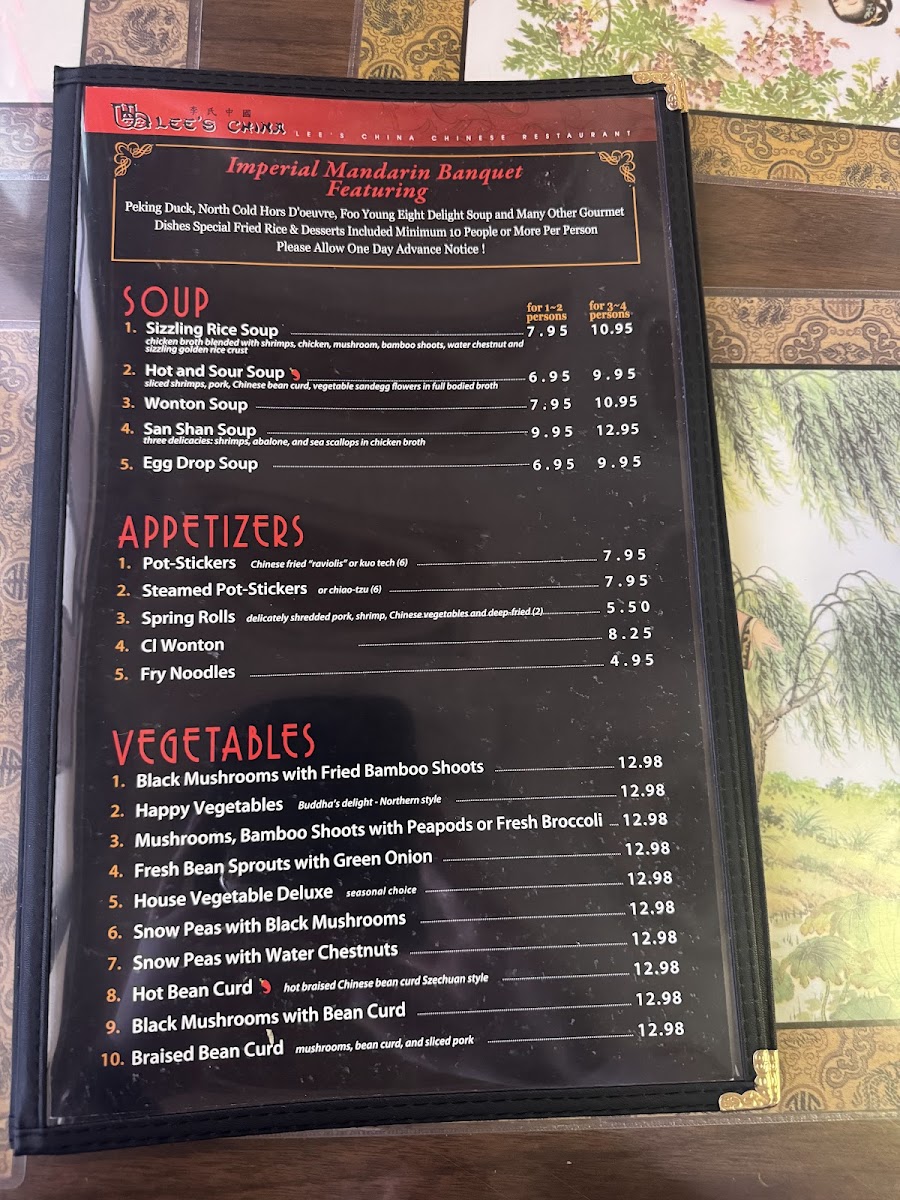 Lee’s China Menu - Image 4